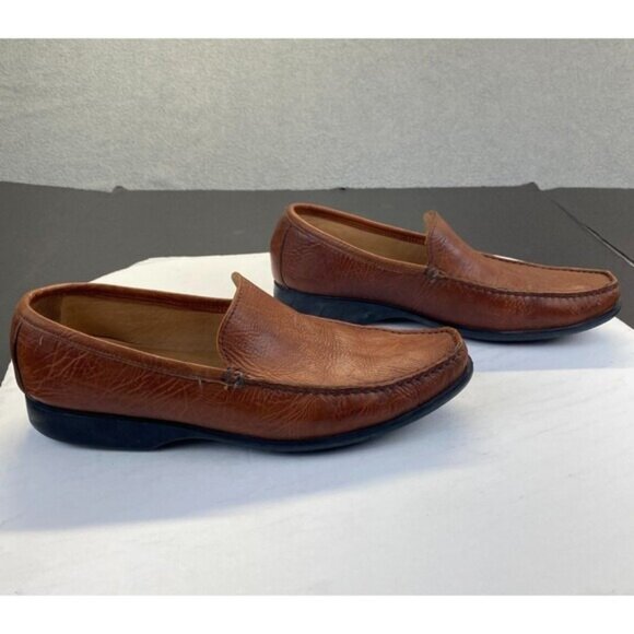 Coach Lawson Mens Brown Leather Loafers Size 8.5 D Made In Italy main image 10